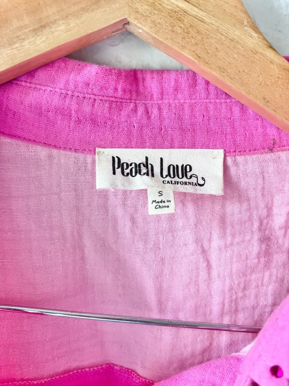 Peach Love Boutique Pink Rhinestone Color Block Matching Set Sz S